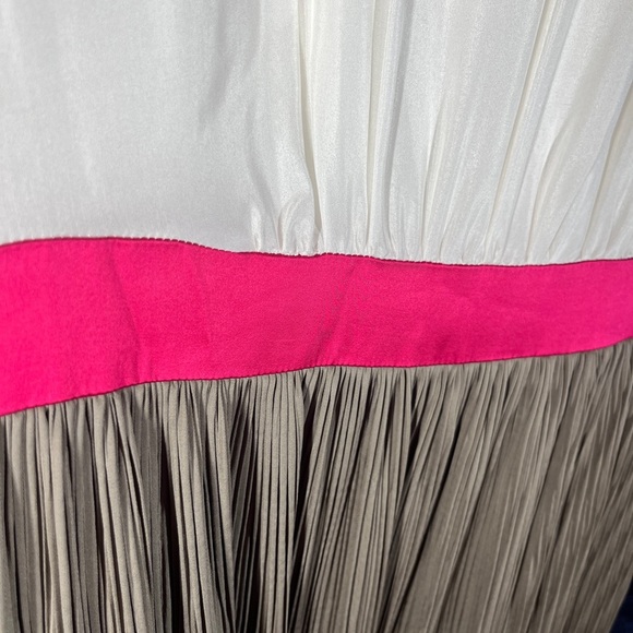 Antonio Melani Women's SILK Blend Dress Colorblock Accordion Pleat 6 NWT - Picture 4 of 12